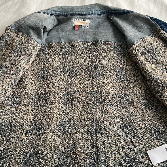 Pilcro bohemian/vintage style denim-knit jacket small - Picture 9 of 15